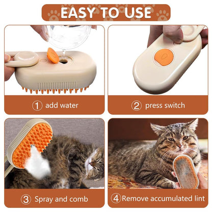 Pawfectlyy™ Steam Pet Brush