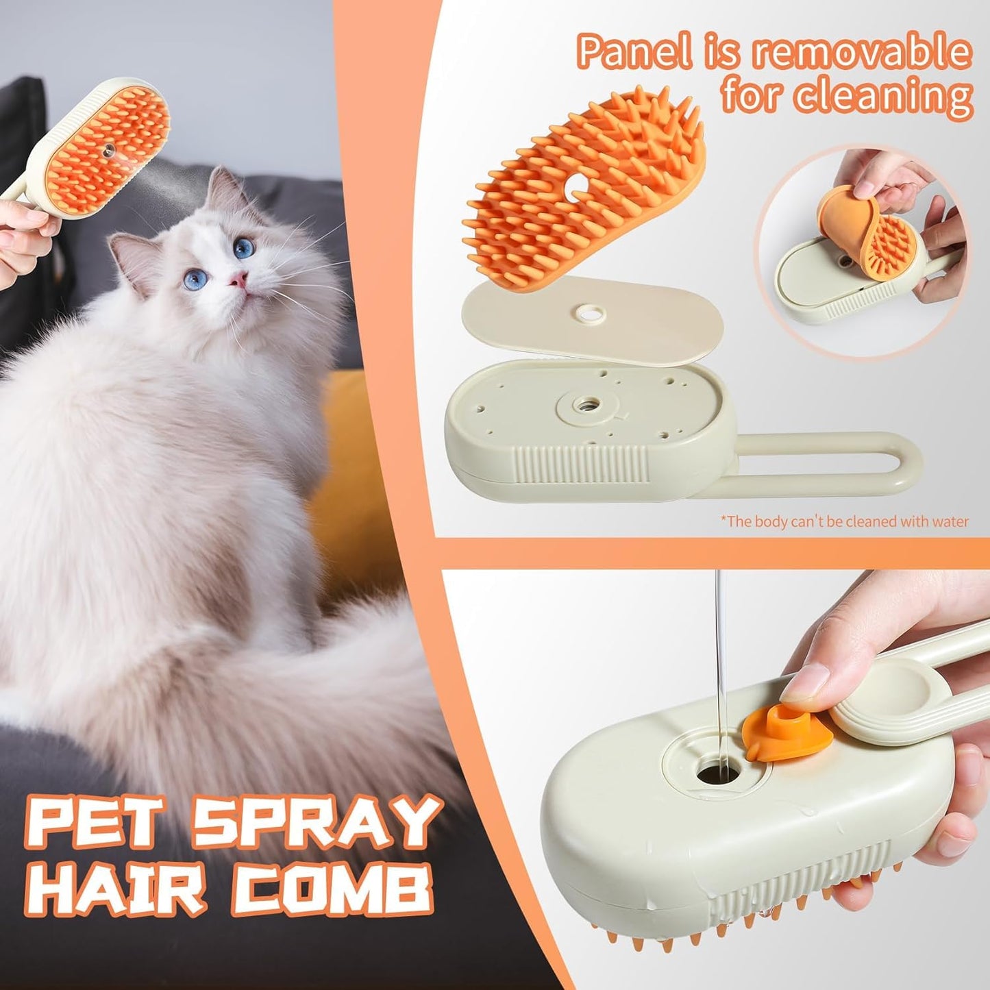 Pawfectlyy™ Steam Pet Brush